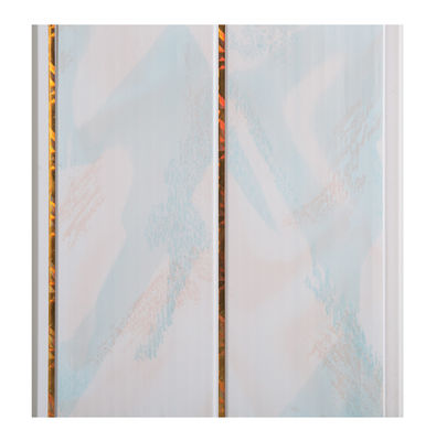 Πάνελ οροφής PVC μεσαίας αυλάκωσης πλάτους 20cm Αδιάβροχες σανίδες για μπάνια / Αδιάβροχα πάνελ οροφής μπάνιου με χρυσές γραμμές