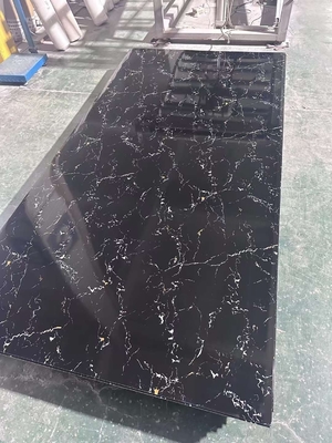 Πίνακες PVC υπεριώδους ακτινοβολίας αδιάβροχα μαρμάρινα τοιχογραφικά πάνελ υψηλής γυαλιστερότητας διακοσμητικά πάνελ