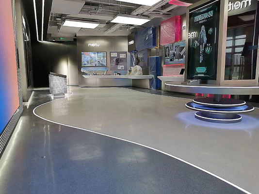 Σκληρότητα Εποξικό μαρμάρινο πάτωμα Περιβαλλοντικά φιλικό αυτοεπεξεργαζόμενο πάτωμα Πίνακα πάτωμα Εποξική ρητίνη χρωματισμένη άμμος