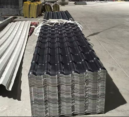 Soundproof colored UPVC roofing sheet Black pvc roof tiles Light weight UPVC wave sheets for external roof Weather resistant PVC roof shed