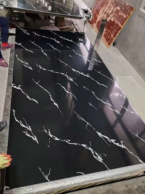 Μαύρα UV PVC μαρμάρινα φύλλα φθηνότερη εσωτερική οροφή τοίχου