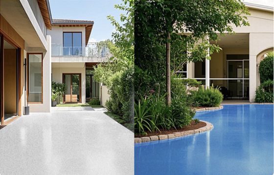 Εύκολο στην εγκατάσταση εποξειδικό χρωματιστό δάπεδο άμμου για εξωτερική χρήση Δύο συστατικά βαφή εποξειδικού χαλαζία Χρωματισμένο εποξειδικό δάπεδο